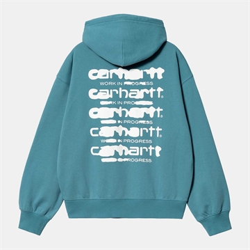 Carhartt WIP Hoodie Sweatshirt W Bleed Vancouver Blue / White Stone Washed